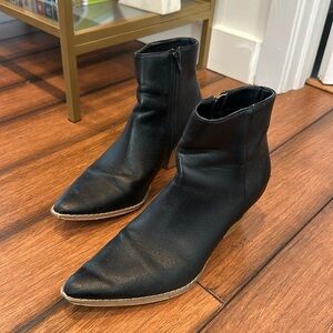 Black Leather Booties